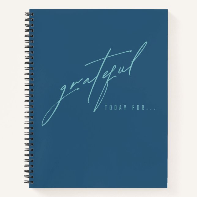 Cuaderno agradecido hoy por. Portátiles y notas de gratitud (Anverso)