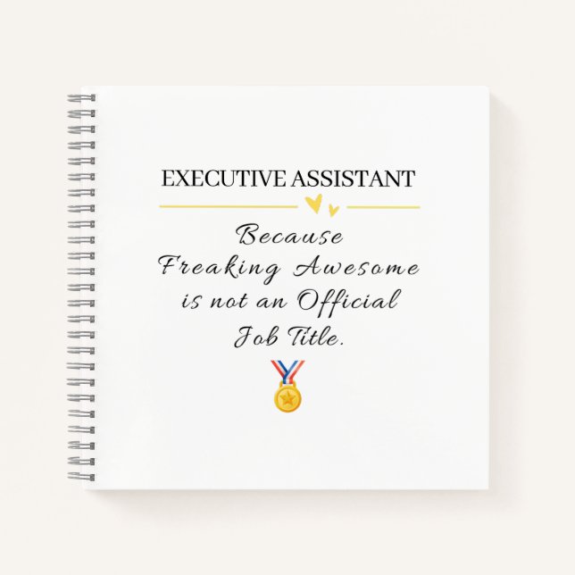 Cuaderno Agradecimiento a Asistente Ejecutivo (Anverso)