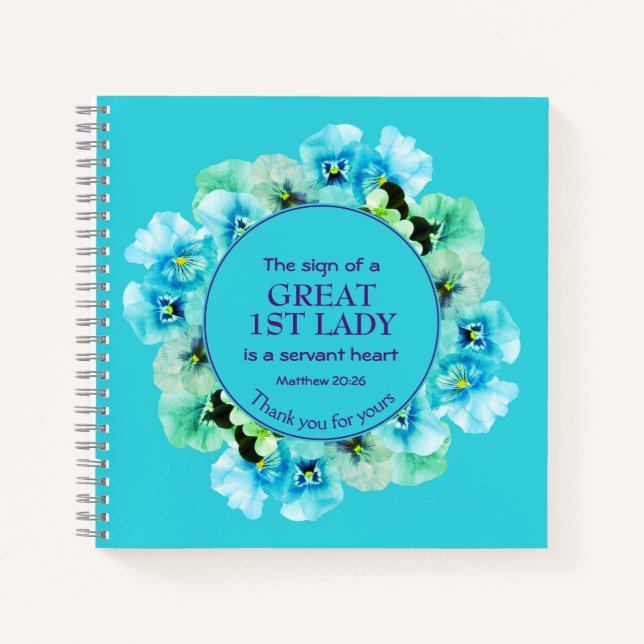 Cuaderno Agradecimiento a la Primera Dama Floral APRECIACIÓ (Anverso)