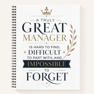 Cuaderno Agradecimiento a un gerente verdaderamente grande