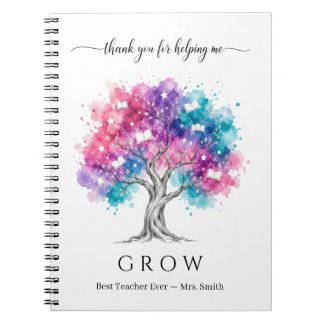 Cuaderno Agradecimiento al profesor de árbol de acuarela Gr