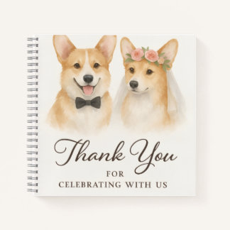 Cuaderno Agradecimiento de boda al agua corgi