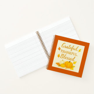 Cuaderno Agradecimiento. Gracias. Bendito. — Acuarela Otoño