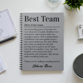 Cuaderno Agradecimiento personalizado al mejor equipo de em