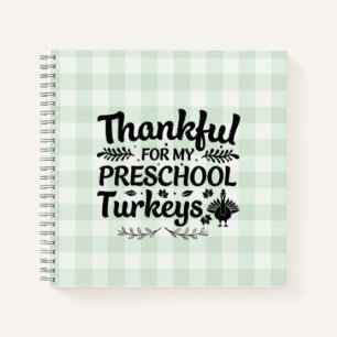 Cuaderno Agradecimiento Por Mis Pavos De Preescolar