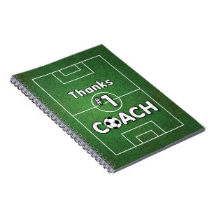 Cuaderno Agradecimientos de campo de hierba para entrenador