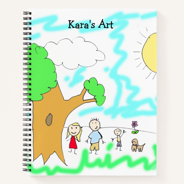 Cuaderno Agrega el arte de tu hijo a esto (Anverso)