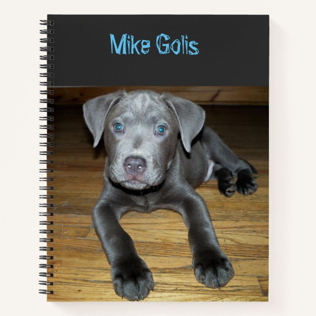 Cuaderno Agrega la foto de tu perro mascota (Anverso)