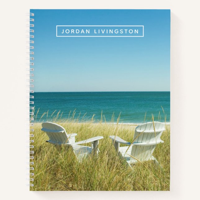 Cuaderno Agrega tu nombre | Adirondack preside las dunas (Anverso)