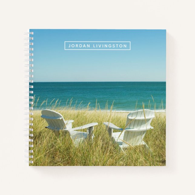 Cuaderno Agrega tu nombre | Adirondack preside las dunas (Anverso)