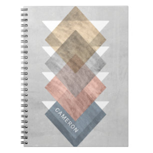 Cuaderno Agrega tu nombre   Alinear con diamantes I