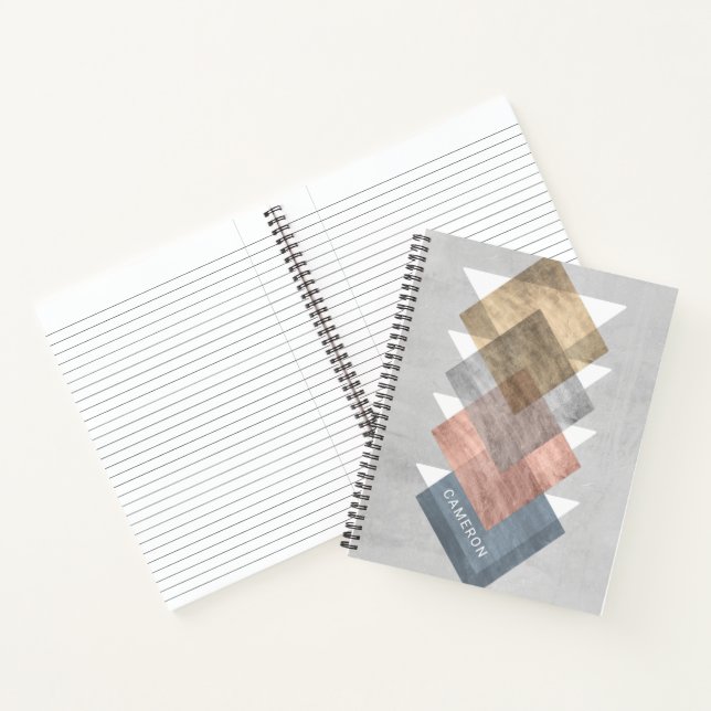 Cuaderno Agrega tu nombre | Alinear con diamantes I (Interior)