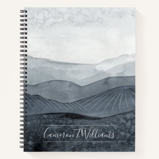 Cuaderno Agrega tu nombre | Blustering Gray Valley (Anverso)