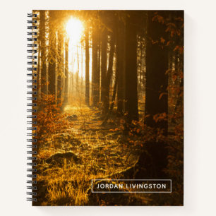 Cuaderno Agrega tu nombre   Bosque durante el otoño   Baden