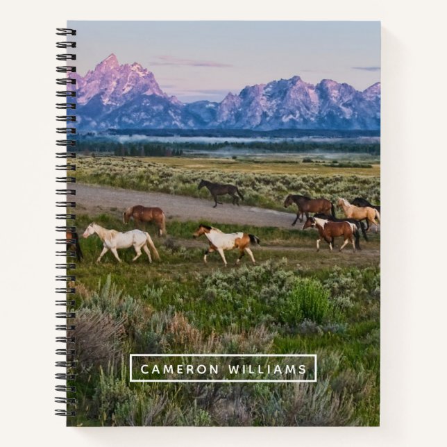 Cuaderno Agrega tu nombre | Caminata de caballos (Anverso)