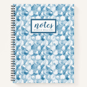 Cuaderno Agrega tu nombre   Canotipo de color azul suave