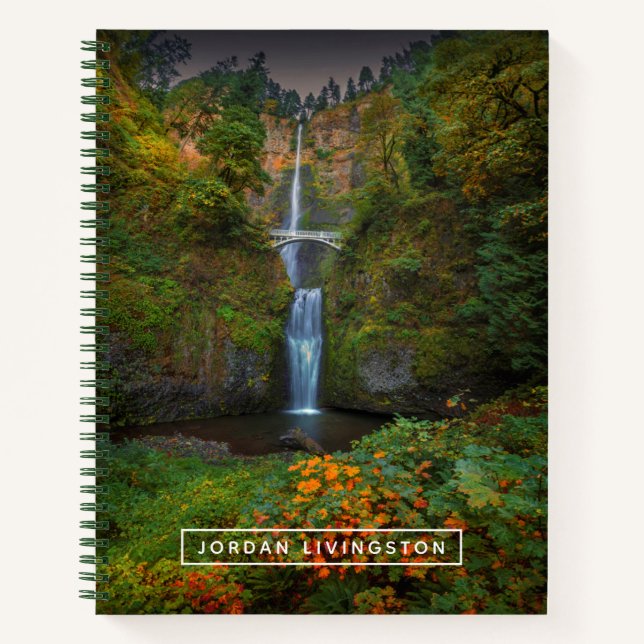 Cuaderno Agrega tu nombre | Cataratas Multnomah (Anverso)