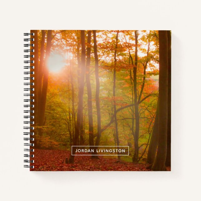 Cuaderno Agrega tu nombre | Esplendor de otoño (Anverso)