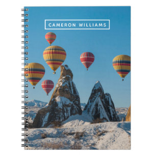Cuaderno Agrega tu nombre Globo de aire caliente en Cappa