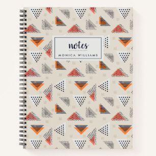 Cuaderno Agrega tu nombre   Mano de triángulo geométrico 