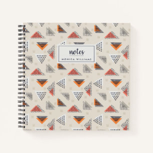 Cuaderno Agrega tu nombre   Mano de triángulo geométrico 