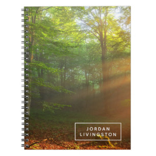 Cuaderno Agrega tu nombre   Momento dorado de la luz