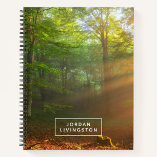 Cuaderno Agrega tu nombre   Momento dorado de la luz
