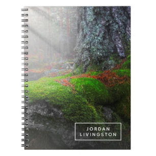 Cuaderno Agrega tu nombre Moss en el bosque