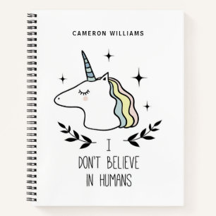 Cuaderno Agrega tu nombre   No creo en los seres humanos