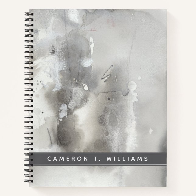 Cuaderno Agrega tu nombre | Objetos místicos - Gris (Anverso)