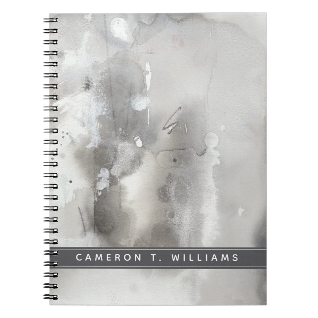 Cuaderno Agrega tu nombre | Objetos místicos - Gris (Frente)