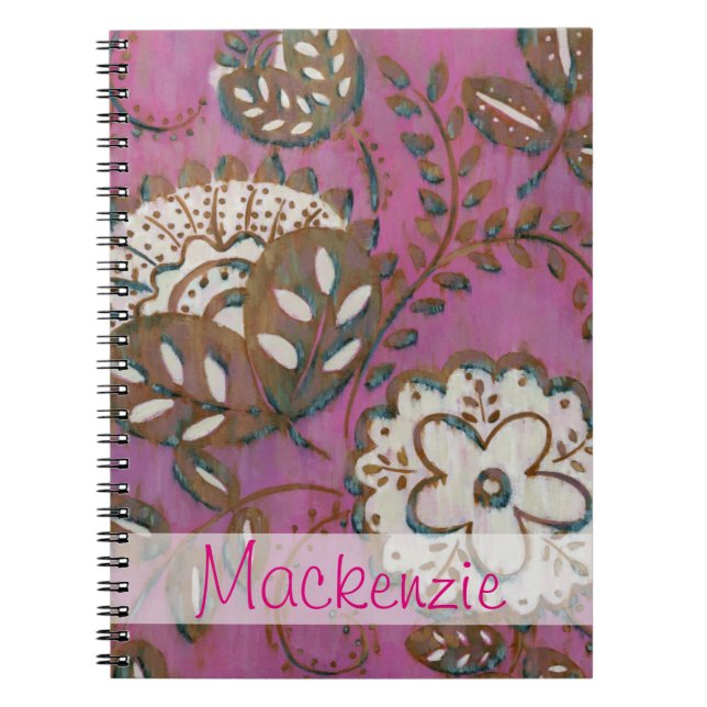 Cuaderno Agrega tu nombre | Ornamento radiante I (Frente)