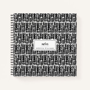 Cuaderno Agrega tu nombre Patrón de árbol de trazo de t