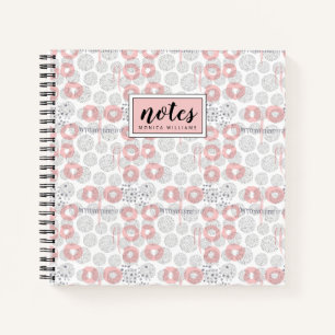Cuaderno Agrega tu nombre   Patrón de círculo de puntos d