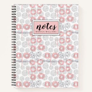 Cuaderno Agrega tu nombre   Patrón de círculo de puntos d