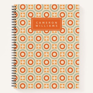 Cuaderno Agrega tu nombre   Patrón de círculo geométrico