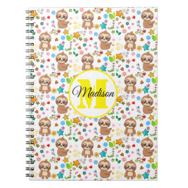 Cuaderno Agrega tu nombre | Patrón de eslogan de Cute Heart