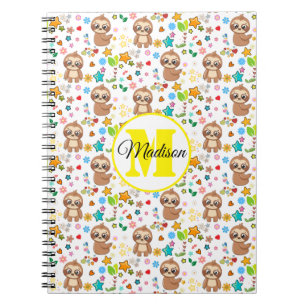 Cuaderno Agrega tu nombre   Patrón de eslogan de Cute Heart