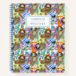 Cuaderno Agrega tu nombre Patrón de eslora de acuarela P