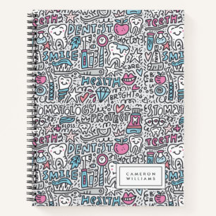 Cuaderno Agrega tu nombre   Patrón de Personalizado dental