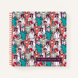 Cuaderno Agrega tu nombre Patrón Médica y cirujano