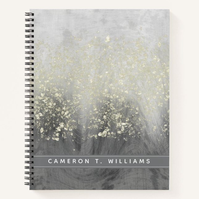 Cuaderno Agrega tu nombre | Purpurina Swirl (Anverso)