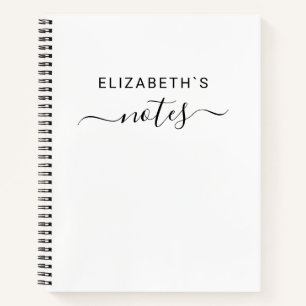 Cuaderno Agrega tu nombre   Simple Rubor White