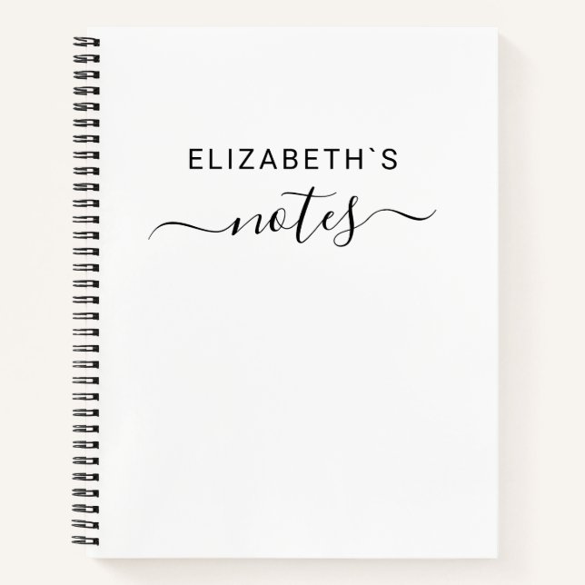 Cuaderno Agrega tu nombre | Simple Rubor White (Anverso)