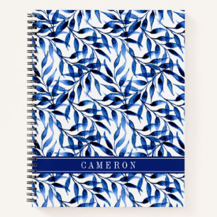 Cuaderno Agrega tu nombre Tinta acuarela pintada a mano