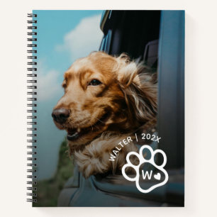 Cuaderno Agrega tu propia foto de mascotas de perro Monogra
