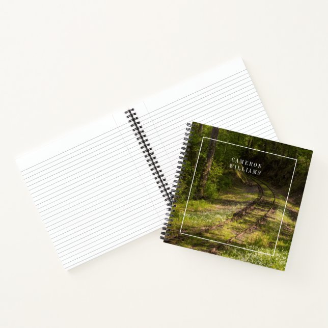 Cuaderno Agrega tu texto | Ferrocarril abandonado en un bos (Interior)
