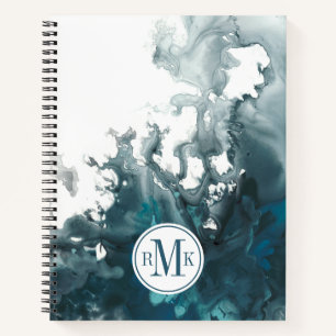 Cuaderno ¡Agrega tus iniciales   Indigo Tempest