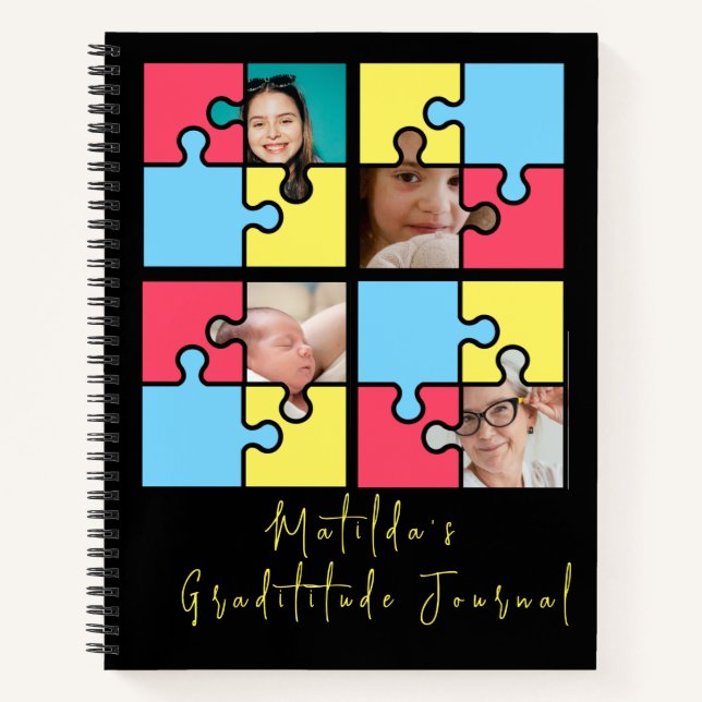 CUADERNO AGREGAR FOTOS PROPIAS PIEZAS DE PUZZLE PLANTILLA G (Anverso)