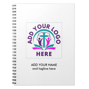 Cuaderno AGREGAR TU LOGOTIPO   Mercancías de la Iglesia de 